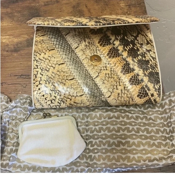 morel Handbags - Morel Vintage snakeskin clutch with coin purse
